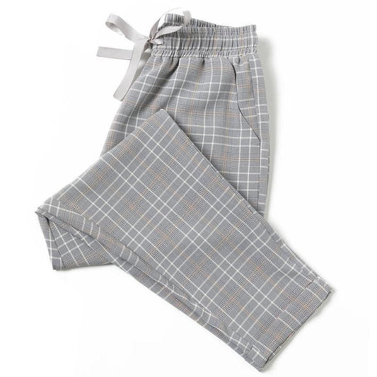 Spring and Summer Korean Version of Casual Harem Pants Girls Loose Nine-point Pants Slim Straight Plaid Pants