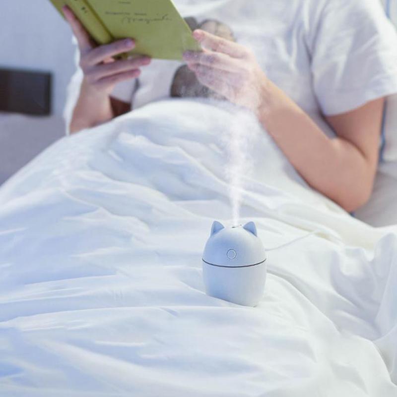 300ml Cute Bear Air Humidifier USB Electric Sprayer Mini Portable Aroma Diffuser for Home Office Car