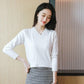 Small Short Knit Bottoming Shirt Women's Slim Fit Inner Pullover V-neck Sweater
