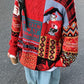 WTEMPO Christmas Couple Sweater Lapel Sweater Soft Casual Knitted Sweater Winter Thicken Warm Pullover