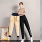 High-waisted Plus Velvet Padded Sports Pants Women's Loose Autumn and Winter Casual Pants Lamb Velvet Outer Wear Trousers Warm Cotton Trousers
