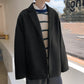 Autumn and Winter Woolen Coat Men's Mid-length Loose Young Trendy Woolen Coat Men Thicken