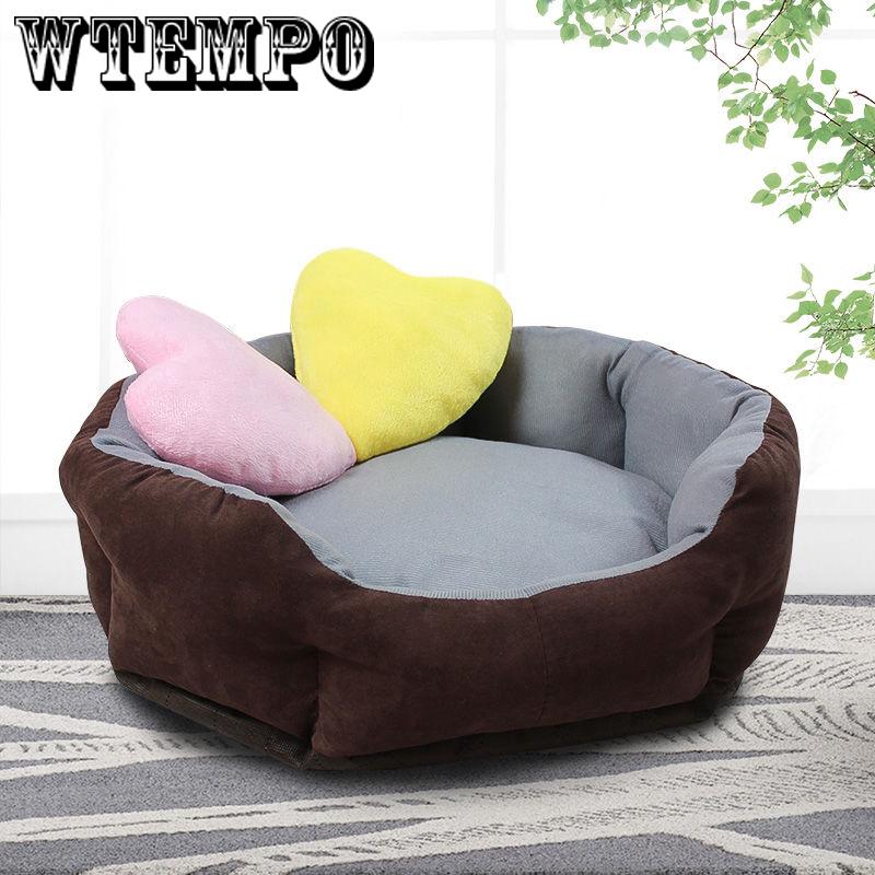 Pet Dog Bed Warming Dog House Soft Material Nest Dog Baskets Fall and Winter Warm Kennel For Cat