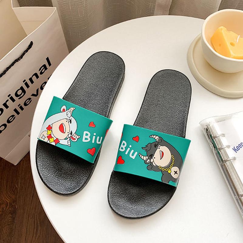 Slippers Female Summer Wear Cartoon Cute Korean Students All-match Home Non-slip Indoor Sandals and Slippers
