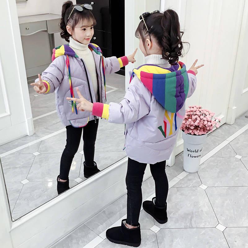 Children Winter Jacket for Girls Kids Hooded Warm Coats Hooded Cotton-Padded Jacket Kids Clothes