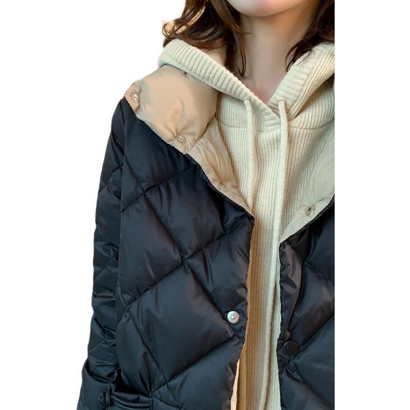 Western-style Fashionable All-match Thin and Light Short Down Jacket Women's Small Fashion Contrast Coat