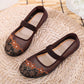 Old Beijing Cloth Shoes Women's Single Shoes Summer Mother Shoes Middle-aged and Elderly Breathable Mesh Shoes Flat Hollow Cloth Shoes