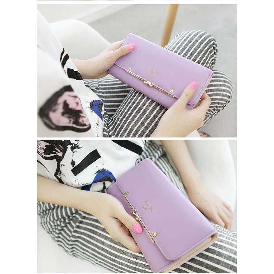 Women's Long Wallet Women Trendy Women Butterfly Tie Student Handbag Mobile Bag Trend