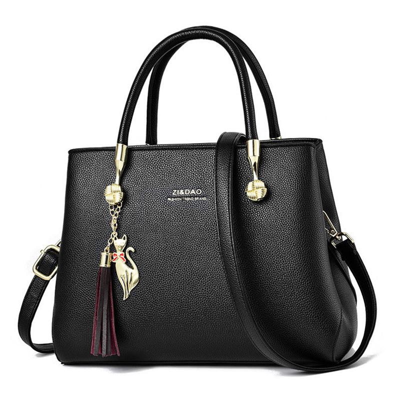 Kangaroo Leather Ladies Bag Female Four Seasons Fashion All-match Messenger Bag Middle-aged Handbag Large Capacity