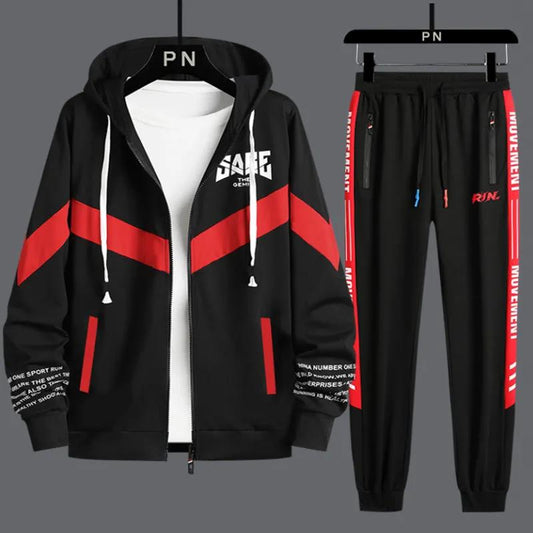 Spring & Fall Teen Sweater Suit Hooded Cardigan Casual Sports Suit School Trend Sportswear for Students