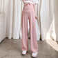 Pregnant Women's Pants Fashion Ice Silk Wide-leg Pants Spring Summer and Autumn Loose Straight Casual Maternity Wear