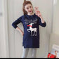 Maternity Winter Clothes Set Autumn and Winter Pregnant Women Plus Velvet Thick Mid-length Sweater Warm Coat Two-piece Suit