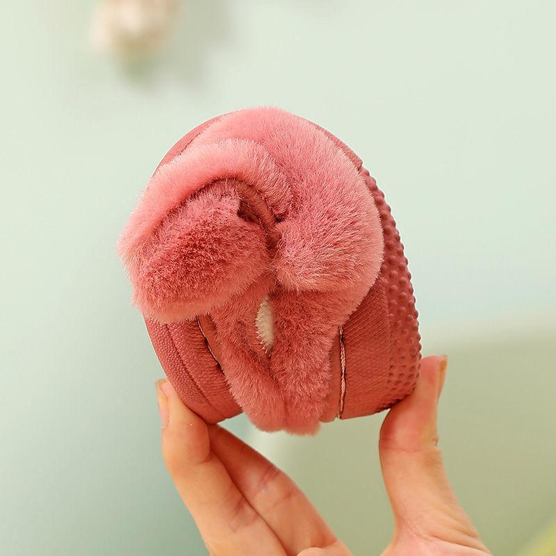 Children's Cotton Slippers Bag with Non-slip Soft Bottom for Primary School Students To Keep Warm In Winter Cartoon Cute Cotton Slippers