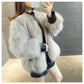 Winter Fashion Honorable Fox Fur Grass Woman Coat Plush Thickening Medium Length Women's Leather Coat Plus Size