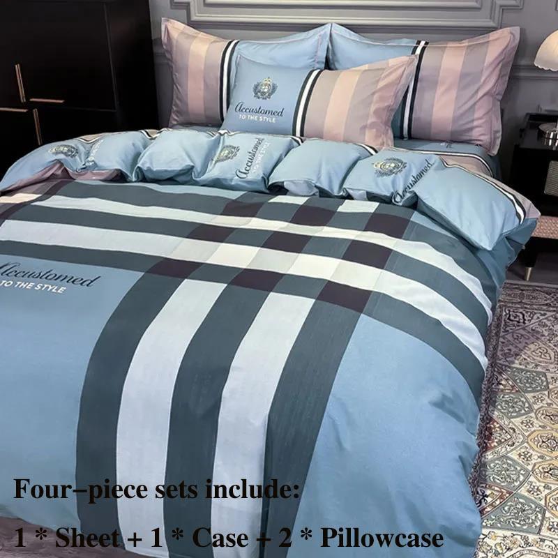 Pure Cotton Four-piece Bed Supplies Light Luxury European Style High-grade Pillowcase Is Single Suit
