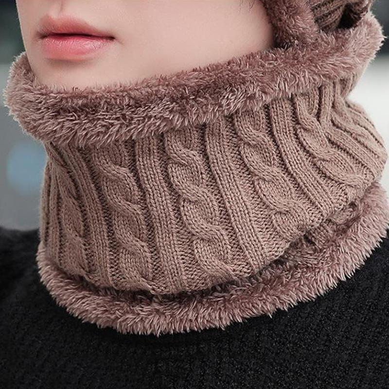 Woolen Hat Men's Winter Thickening Plus Velvet Warm Cotton Hat Cycling Cold and Windproof Ear Protection Knitted Hat