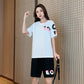 Casual Sports Suit Women's Printed Loose Fashion Summer Short-sleeved Shorts Running Clothes Two-piece Tide