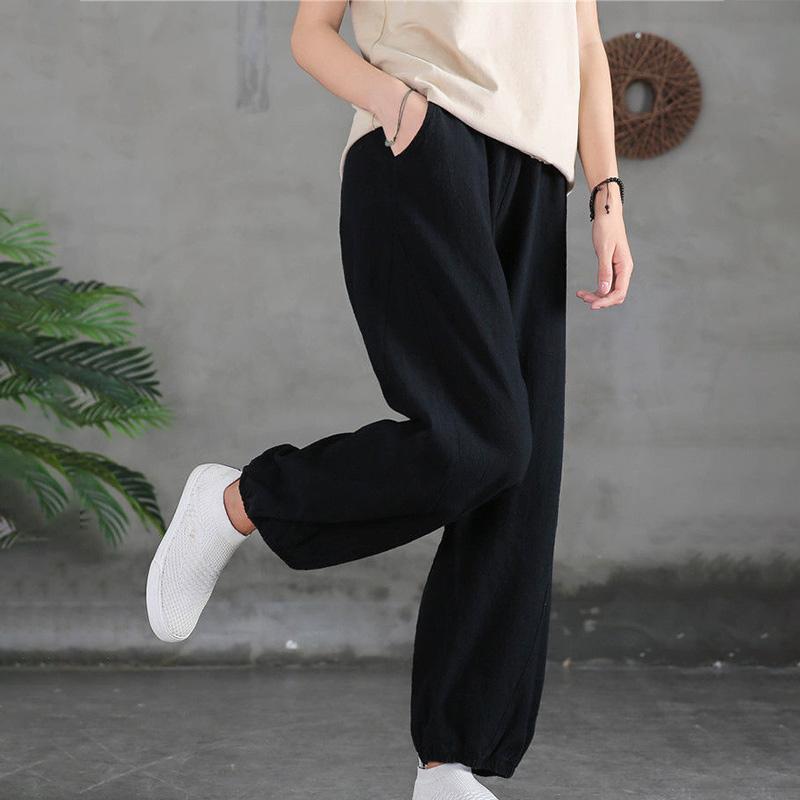 Women's Comfortable Bloomers Spring-Summer Bungee Pants Loose Versatile Casual Pants