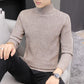 Autumn and Winter Diamond Plaid Men's Sweater Solid Color Low-neck Warm Top All-match Knitted Jacket