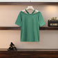 Women's Summer Short Sleeve and Irregular Long Skirt Two Large Slim Jumpsuit
