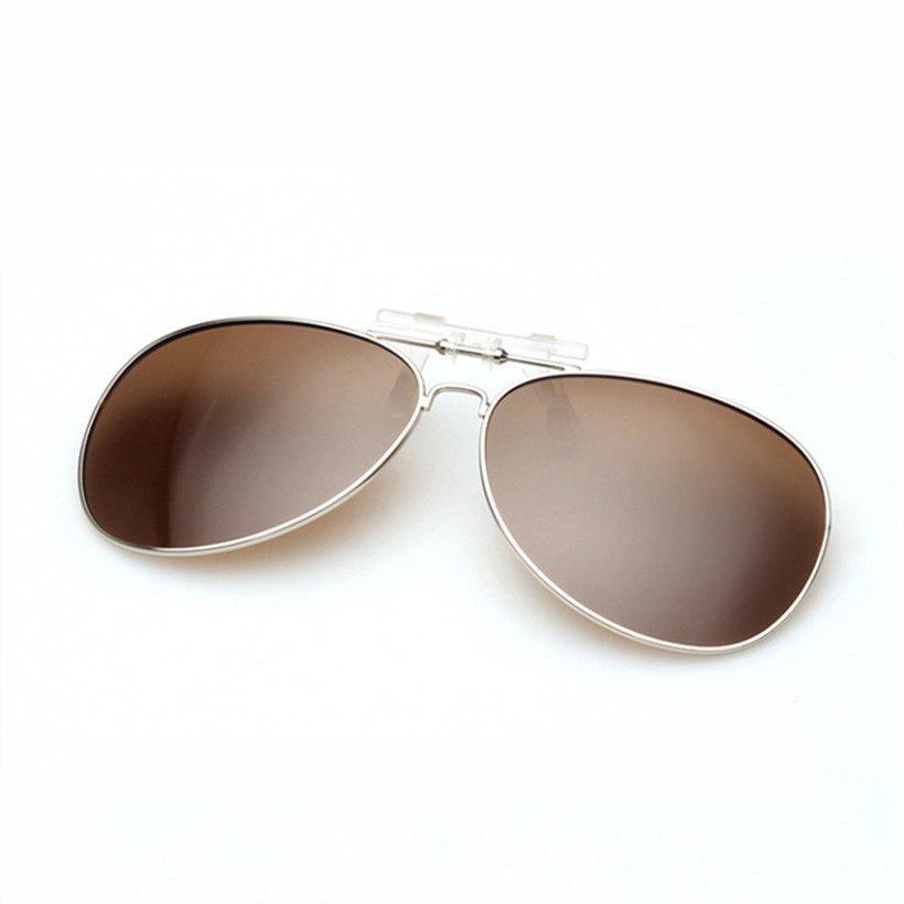 Polarized Clip on Sunglasses Men Women Pilot Sun Glasses Clip Myopia Night Driving Male Eyeglasses B