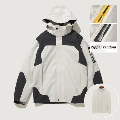 Men's Outdoor Jacket Two-piece Winter Thickened Windproof Waterproof Sports Jacket Ski Mountaineering Suit