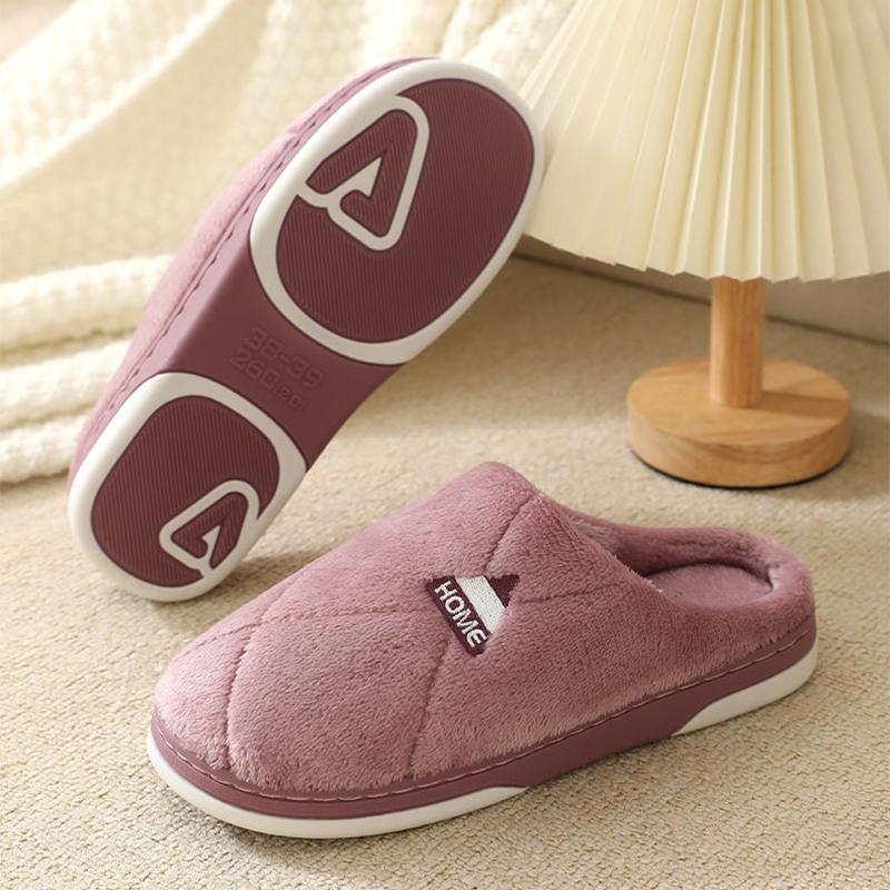 Cotton Slippers Men's and Women's Home Shoes Winter Indoor Home Non-slip Thick-soled Couple Slippers