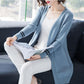 Spring and Autumn Knitted Cardigan Sweater Mid-length Loose Long-sleeved Jacket Fashion Thicker Women's Jacket