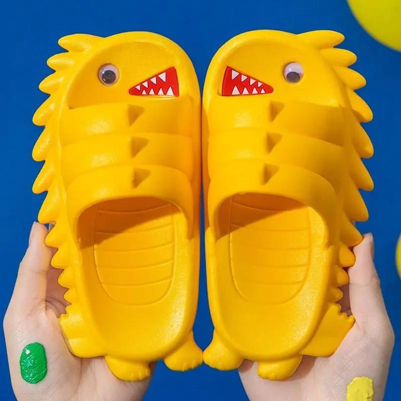 New Cute Kids Slippers Shark Children Baby Home Slippers Waterproof Breathable Non-slip Boys Girls Home Shoes Cute