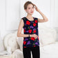 Thermal Vest Women Print Thermal Inner Wear Sexy Winter Clothes Floral Tank Tops Black Sleeveless Top Slim Body Undershirt Warm