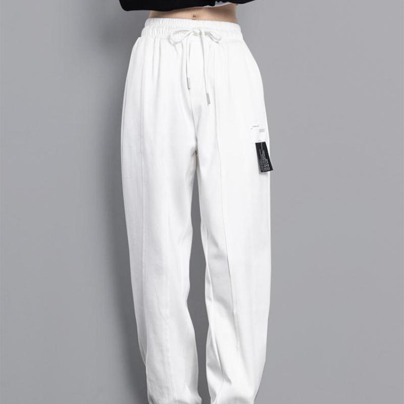 Summer Thin Sports Pants Men's and Women's Trousers Solid Color Beam Feet Ins Loose and Versatile Casual Drawstring Pants