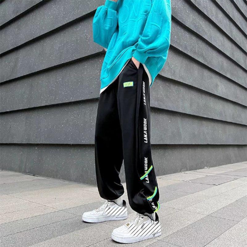 Casual Sports Pants Men's Drawstring Pants Loose Ins Tide Spring and Autumn Straight Trend All-match Sweatpants