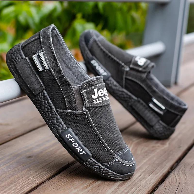 Spring and Summer Non-slip Deodorant Breathable Cloth Shoes Men's Autumn Large Size Casual Canvas Shoes All-match Work Shoes