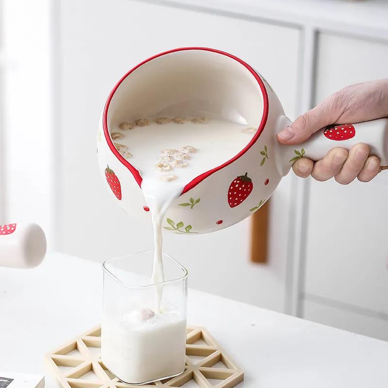Japanese Milk Pot Ceramic Household Non-stick Pot Porridge Instant Noodle Milk Baby Food Supplement Mini Casserole