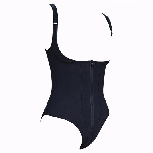 Elastic Shape-wear Underwear Shaper Siamese Corsets Postpartum Waist Slimming Lace Bodysuit Women