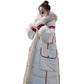 Winter Fluffy Fur Collar Hooded Long Over-the-knee Women's Down Cotton Jacket Women's Bread Jacket Cotton Jacket Women's Loose Casual Winter Jacket