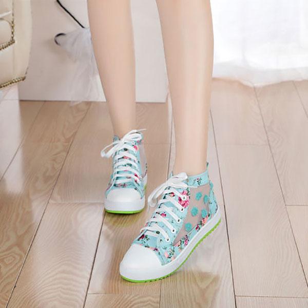 Summer Leisure Net Shoes Female Students Breathable Mesh Sneakers Mesh Hollow White Shoes