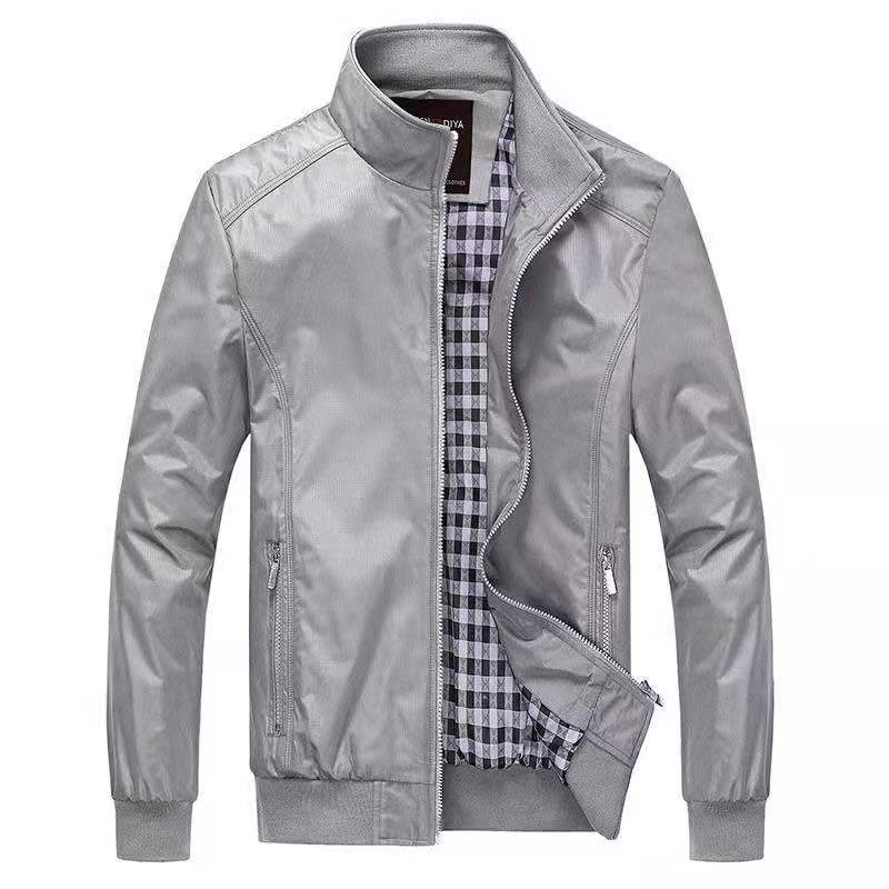 Men's Business Jacket Jacket Thin Section Autumn and Winter Cotton Plaid Bottom Jacket M-5X