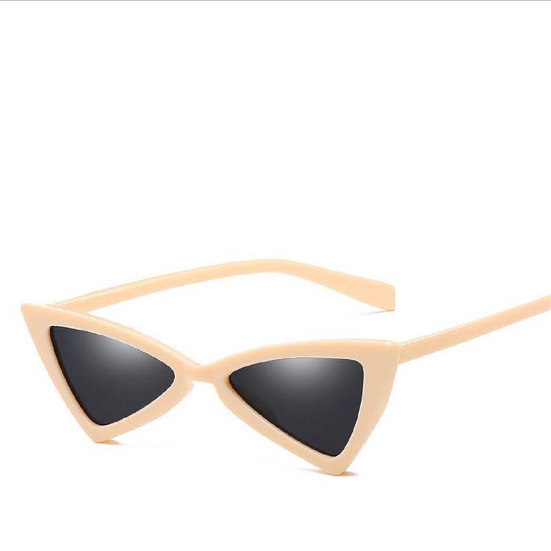 WTEMPO 2019   New Anti-UV Triangular Frame Sunglasses Women Fashion Trend PC Frame Vintage Sun Gla