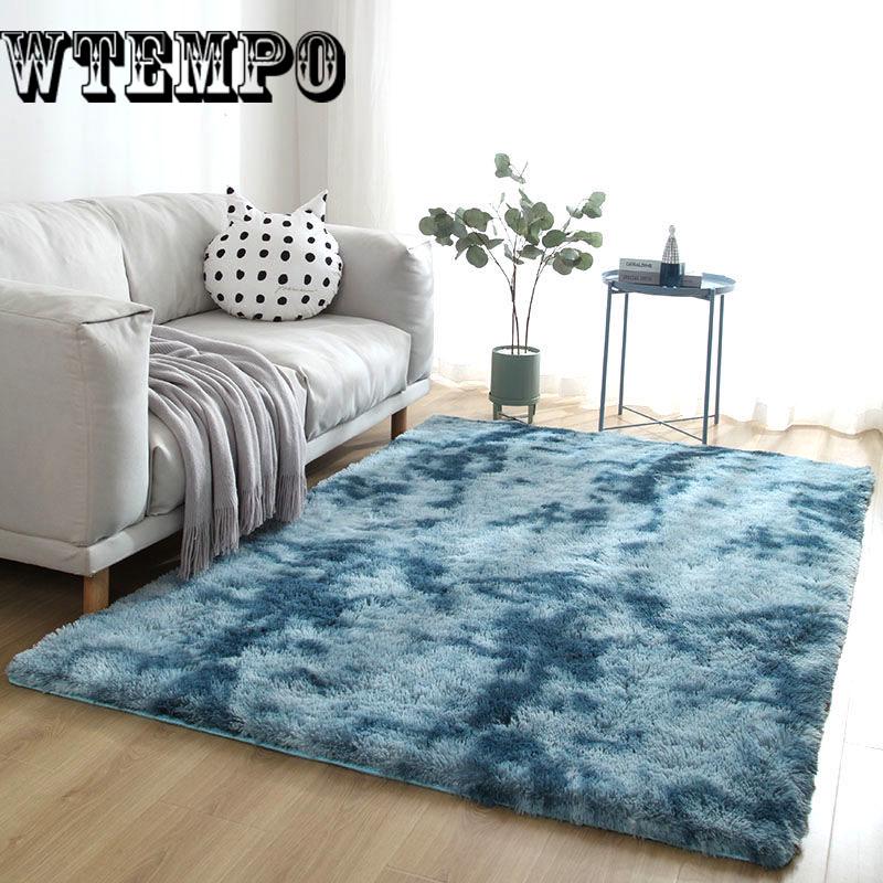 Plush mats living room carpet soft bedroom blanket coffee table mat Nordic wind plush carpet