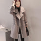 Mid-length Fur Lamb Cashmere Women's Cotton-padded Coat In Winter Fashion and Elegant Temperament Plus Velvet Thick Warm Coat