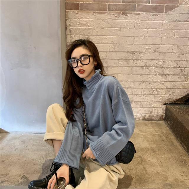 Plus Size Knitted Half Turtleneck Winter Cashmere Multi-color Optional Women Warm Sweaters Female
