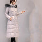 Women's Winter Hooded Cotton Coat Female Solid Color Loose Plus Size Thick Warm Long Down Jacket