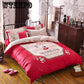 Fashion bed linens print bedding set Polyester Sheet Pillowcase Duvet Cover Sets Bedclothes