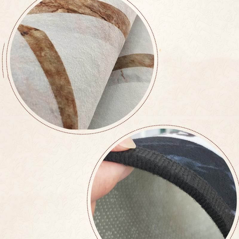 Household Square Floor Mats Marble Pattern Bedroom Bedside Blanket European Style Living Room Carpet