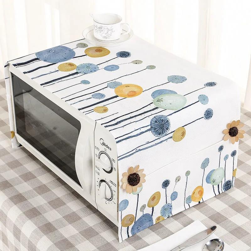 Waterproof Cartoon Microwave Oven Cover Digital Printing Household Microwave Oven Cover Cloth Dust Cover Universal Thickening