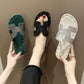 Slippers Women Wear 2020 Summer Korean Students Wild Fashion Rhinestone Slippers Flat Bottom Sandals and Slippers