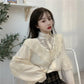 French Retro Lace Shirt Spring Western Style Design Niche Long-sleeved Half Turtleneck Top