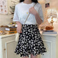 Women's Summer Daisy A-line Skirt Female Large Size Loose High Waist Thin Skirt Girls Breathable Casual Travel Skirt