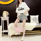 Fried Street Short Top Summer POLO Collar Large Size Loose Short Sleeve T-Shirt Ladies